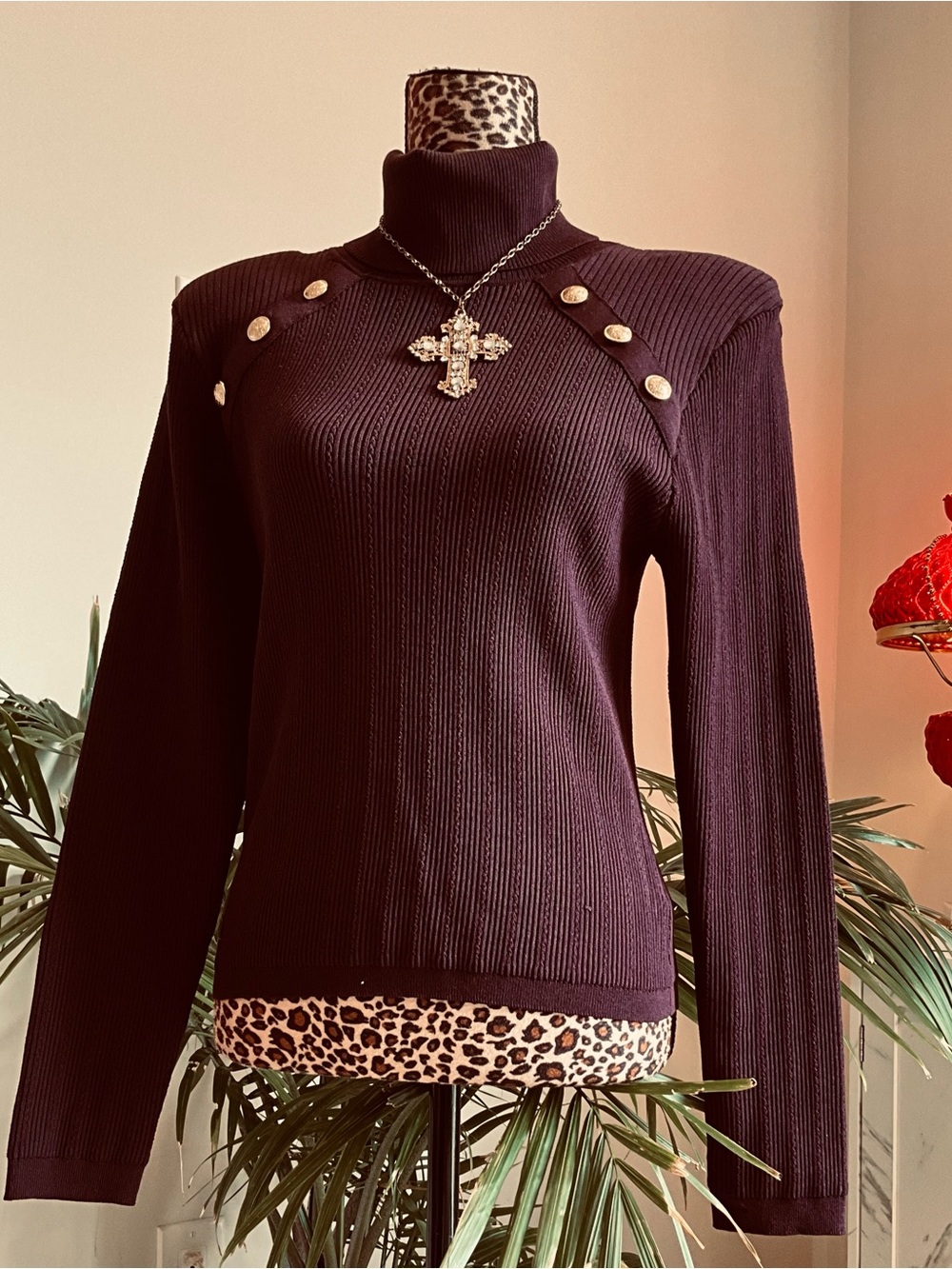 Plum Militant Turtleneck